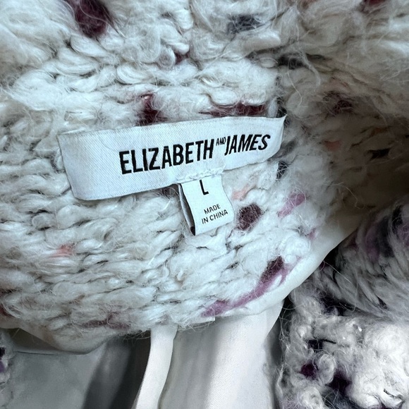 Elizabeth and James New York Bebe Boucle virgins wool coat women size large - Picture 6 of 7